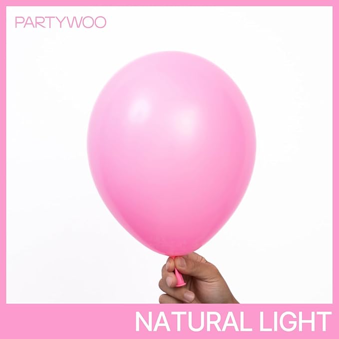 PartyWoo Pink Balloons 100pcs Different Sizes of 36 18 12 10 5 Inch