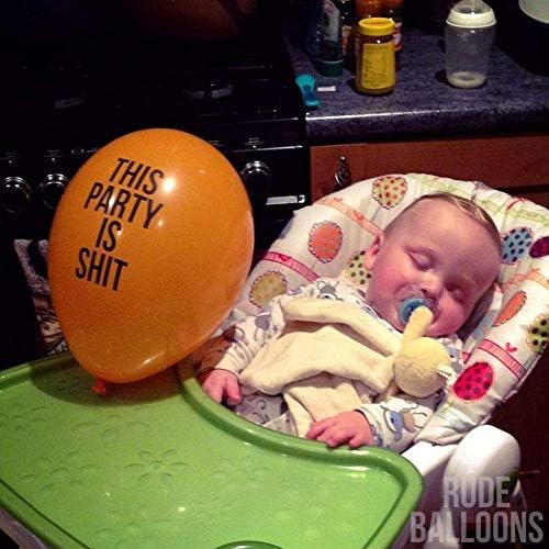 Rude Balloons™ | Funny Abusive Birthday Party Decoration | Pack of 12