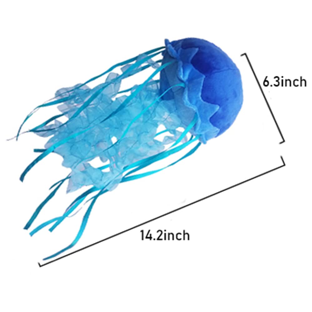 JIANEEXSQ Creative Colorful Jellyfish Stuffed Animal Simulation Sea
