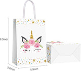 16 PCS Unicorn Party Favor Bags for Birthday Supplies Gift Goody