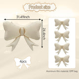 4pcs Jumbo Oversized Ribbon Balloons Coquette Bow Balloons Bow Pa Maca