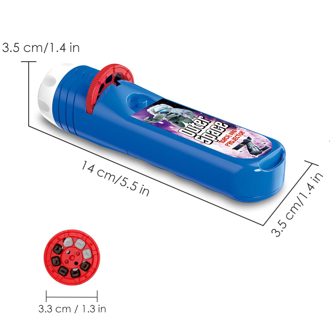 Pup Go 2-Pack Dinosaur & Outer Space Torch and Projector for Kids Ages