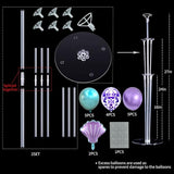 Mermaid Table Centerpiece Balloons Stand Kit 2 Sets with 2 Sea