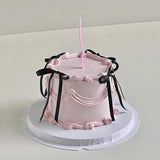 Gyufise 30Pcs Bowknot Cake Toppers Bow Cake Decorations Picks Bab Blac