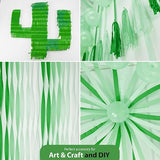 Captain Décor 6 Crepe Paper Streamers Rolls, 492ft Pack of 6 Green &
