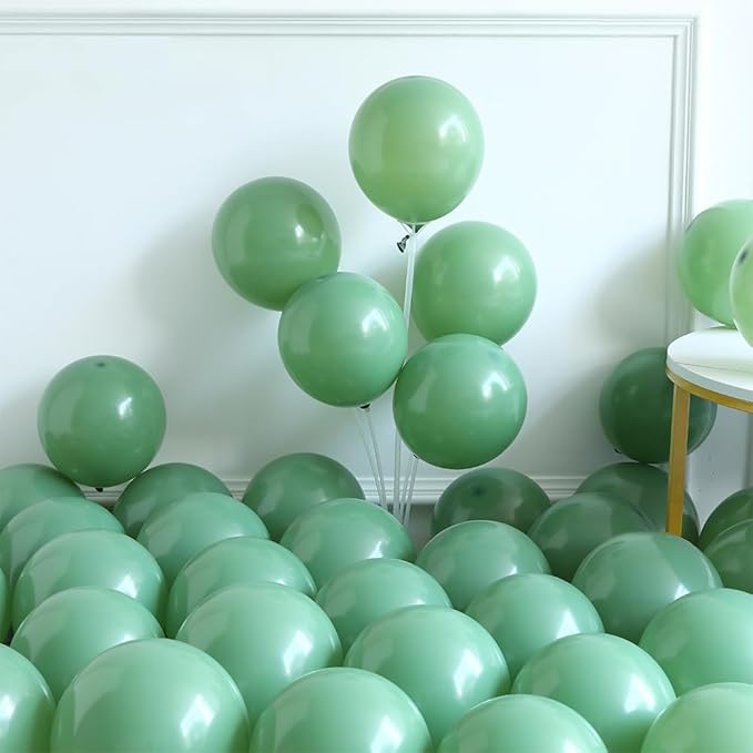 Jungle Safari Balloon Garland Arch Kit 135pcs Sage Green and White