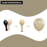 White Sand Balloons Set, 60 Packs 12 Inch Double Stuffed Beige Boho