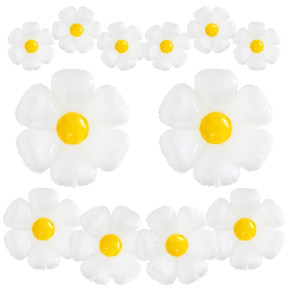 Cute Daisy Flower Balloon 60s Hippie Retro Floral Boho Garland Groovy
