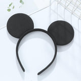 Set of 24 Mouse Costume Deluxe Fabric Ears Headband White Polka Dots