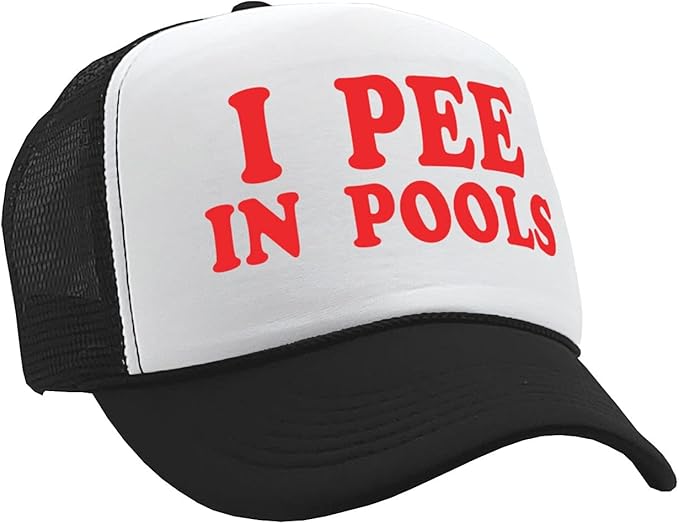 I Pee in Pools - Funny Dare Gag Gift Joke - Vintage Retro Style