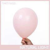 PartyWoo Baby Pink Balloons 100pcs Different Sizes of 36 18 12 10 5