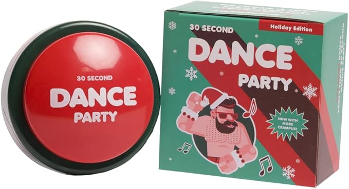 30 Second Dance Party Button with 5 Songs, Instant Fun, Gag Gift for