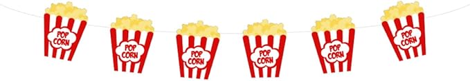 5 Tall Popcorn Box Movie Party Banner Movie Party Banner Popcorn