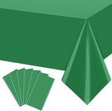 6Pcs Green Tablecloths for Rectangle Tables,Disposable Plastic Table