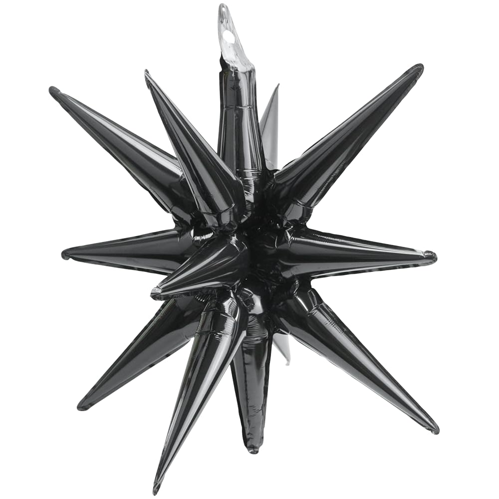 4D 14 Point One-Piece Star Cone Balloon Metallic Spike Explosion Star