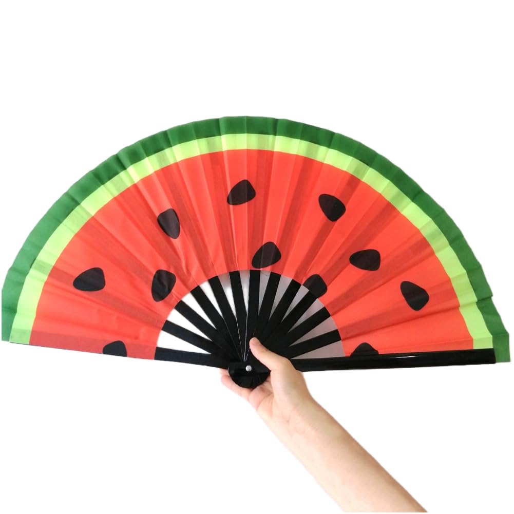 Folding Fan UV Glow Rave Bamboo Hand Fan Carnival Decoration Dancing