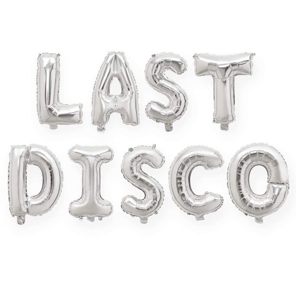 xo, Fetti Last Disco Foil Balloons - 16", Silver | Bachelorette Party