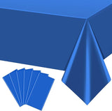 6Pcs Navy Blue Tablecloths,Disposable Plastic Tablecloth,Waterproof