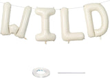 Beige WILD Balloons for Wild One Party Decorations, 40 Inch Cream