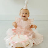 Ereniko White Pink Bow Party Hat First Birthday Hat Girl 1 Birthday
