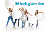 5PCS Big White Balloons Giant 36 Inch Large White Balloon Jumbo