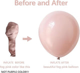 Boho Dusty Pink Balloons Garland Arch Kit, Double Stuffed White Pearl