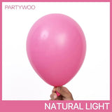 PartyWoo Hot Pink Balloons 140pcs Different Sizes of 18 12 10 5 Inch M