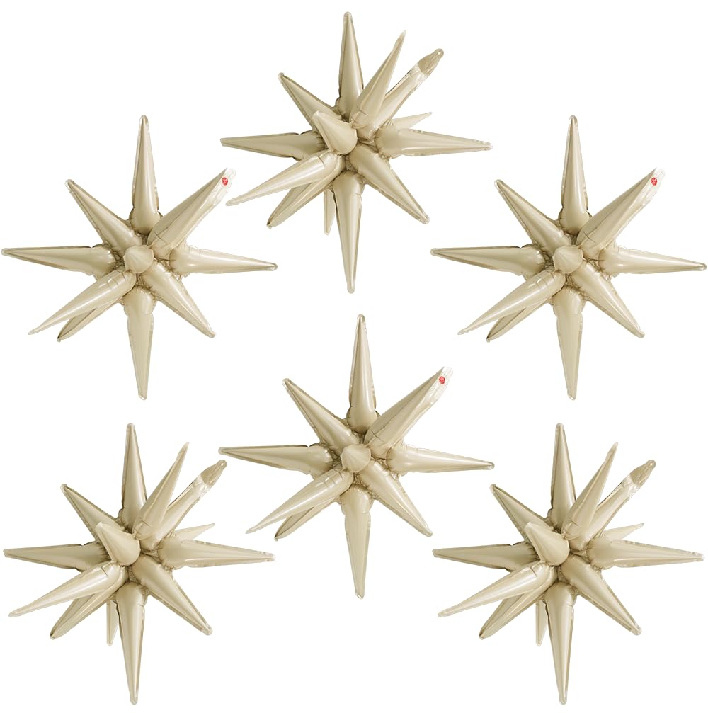 22'' 4D Spiky Star Balloon Magic One-Piece 14-Pointed Star Cone