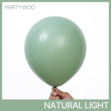 PartyWoo Sage Green Balloons 50 pcs 12 Inch Matte Dusty Olive Boho