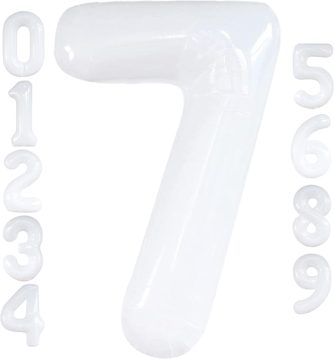 KatchOn, Giant White Number 7 Balloon - 40 Inch | 7th Birthday