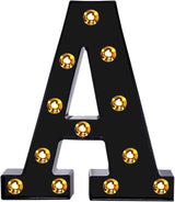 Foaky Black Light Up Letters,Black and Gold Party Decorations, Black