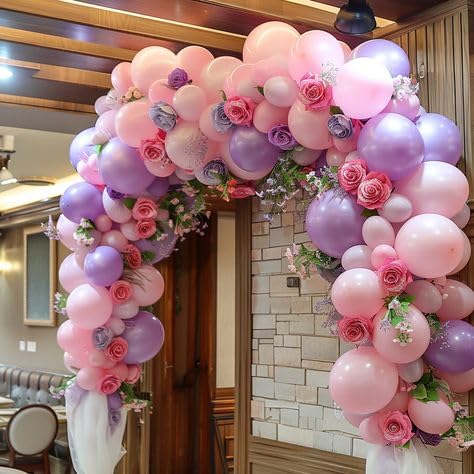Pink and Purple Balloons, Pastel Pale Pink Light Purple Lilac