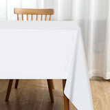 2 Packaging White Plastic Tablecloth, 54 inch x108 inch Rectangular