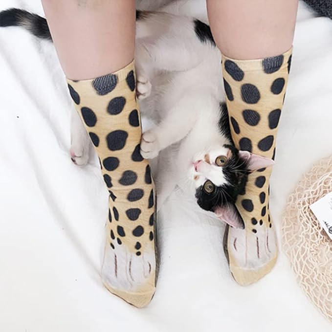 FreeNFond Funny Animal Paw Socks Gag Gifts for White Elephant Gift #4