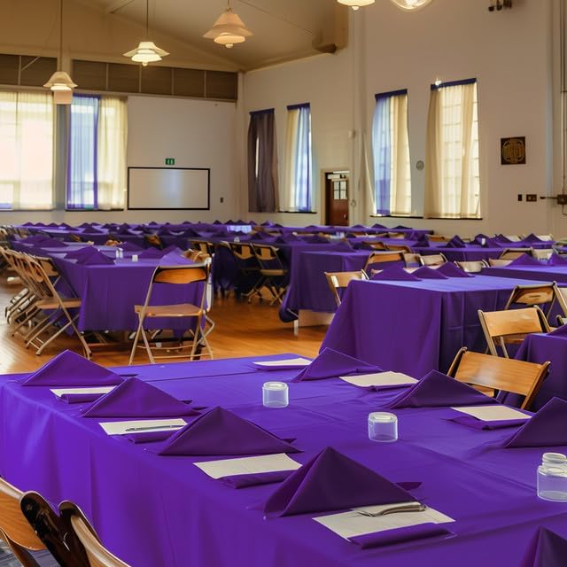 Niuara Purple Plastic Table Cloth - 4 Pack 54" × 108" Rectangle