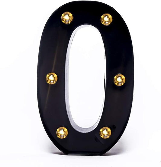 Foaky Black Light Up Numbers,Black and Gold Party Decorations,Marquee