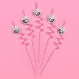 xo, Fetti Disco Cowgirl Pink Reusable Straw Set - 12 pc | Last Disco