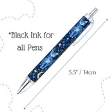 8PC Witchy Pens Dark Cat Butterfly Floral Moon Potion Spooky Magic