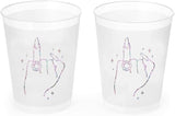 xo Fetti Bachelorette Party Ring Finger Reusable Cups 16 Frost Flex