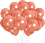 Treasures Gifted Metallic Rose Gold Balloons 12 Inch Latex Birthday