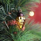 Indian Shelf 25 Piece Glass Silver Gold Christmas Ornaments Premium