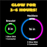 JOYIN 1000 Pcs 8" Glow sticks Bulk Party Favors Pack, Neon Glow in the