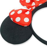 winvin Set of 24 Mouse Costume Deluxe Fabric Ears Headband White Polka