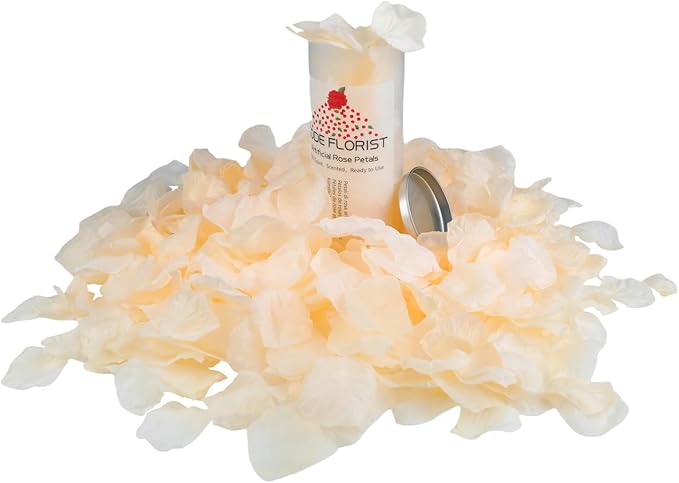 CODE FLORIST 1500 PCS Champagne Silk Rose Petals for Valentine's