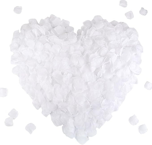 CODE FLORIST 1500 PCS White Silk Rose Petals for Valentine's