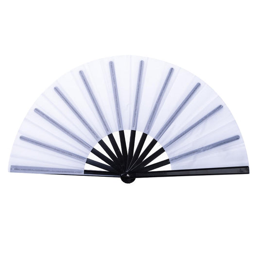 Folding Fan UV Glow Rave Bamboo Hand Fan Carnival Decoration Dancing