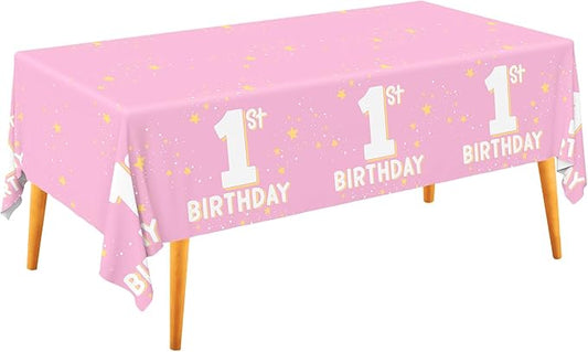 Baby Girl Party Supplies Set 1st Birthday Decorations Includes 2