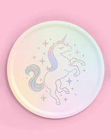 xo Fetti Unicorn Paper Plates 24 pk 9 Unicorn Birthday Party