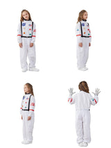 Kids Astronaut Halloween Costume Set, Boys Girls Space Suit