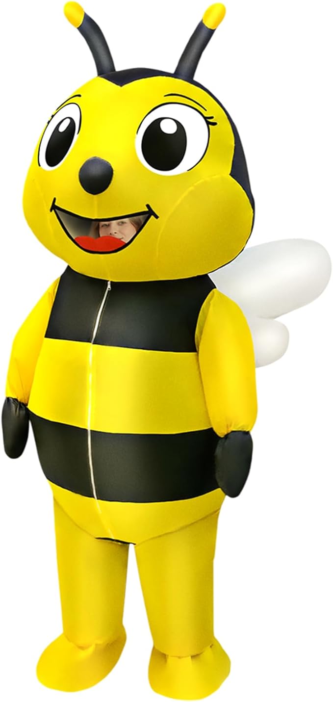 Inflatable Bee Costume Adult Funny Blow up Animal Costume Fancy Dress